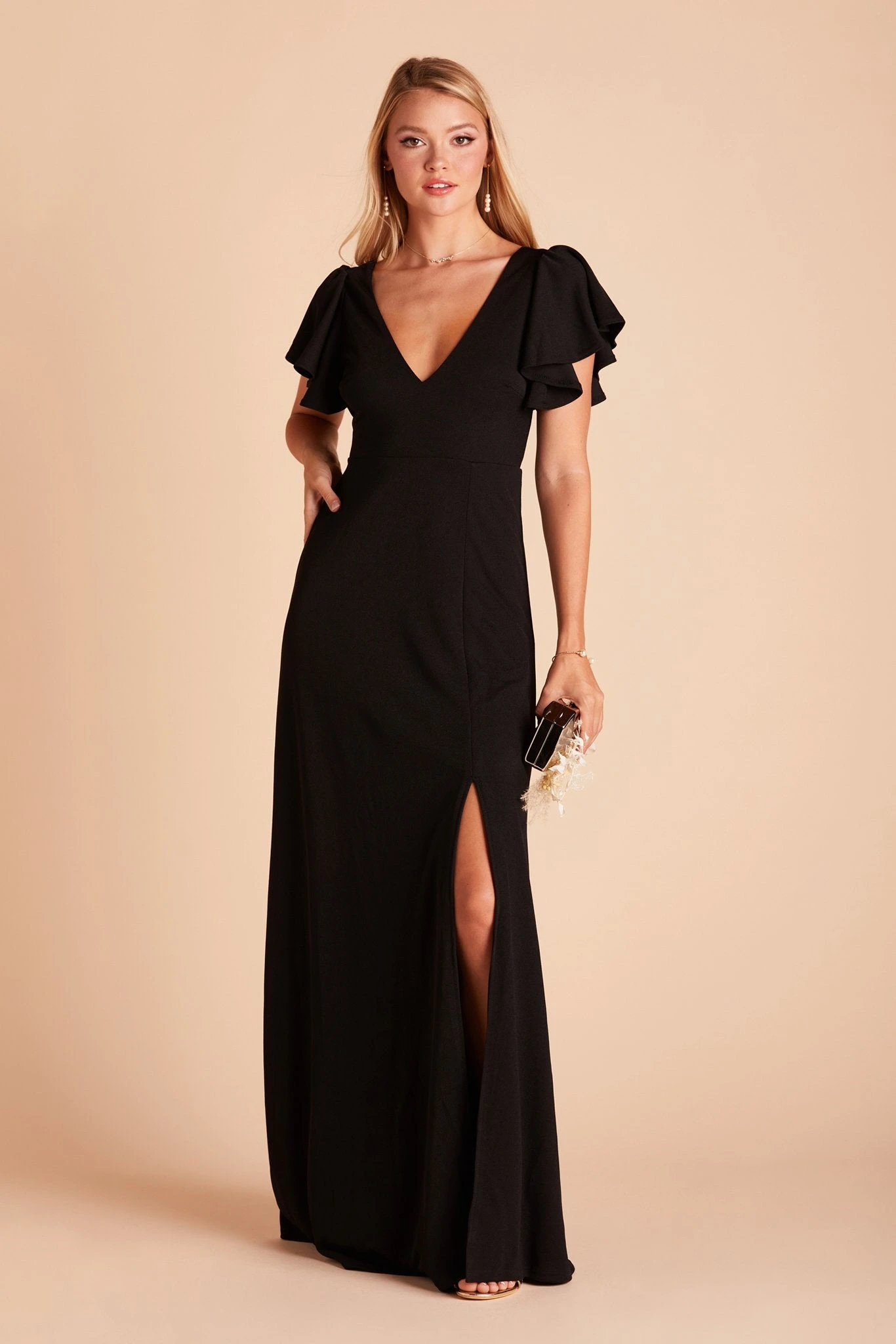 Hannah Crepe Dress - Black 6 Hannah Crepe Dress - Black - Image 4