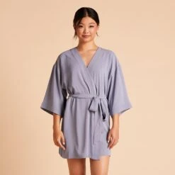 Karen Robe - Dusty Blue 16 Karen Robe - Dusty Blue -Elegance Bridal Store 085da467eaa4d1b265f0d5ff32aaadbf