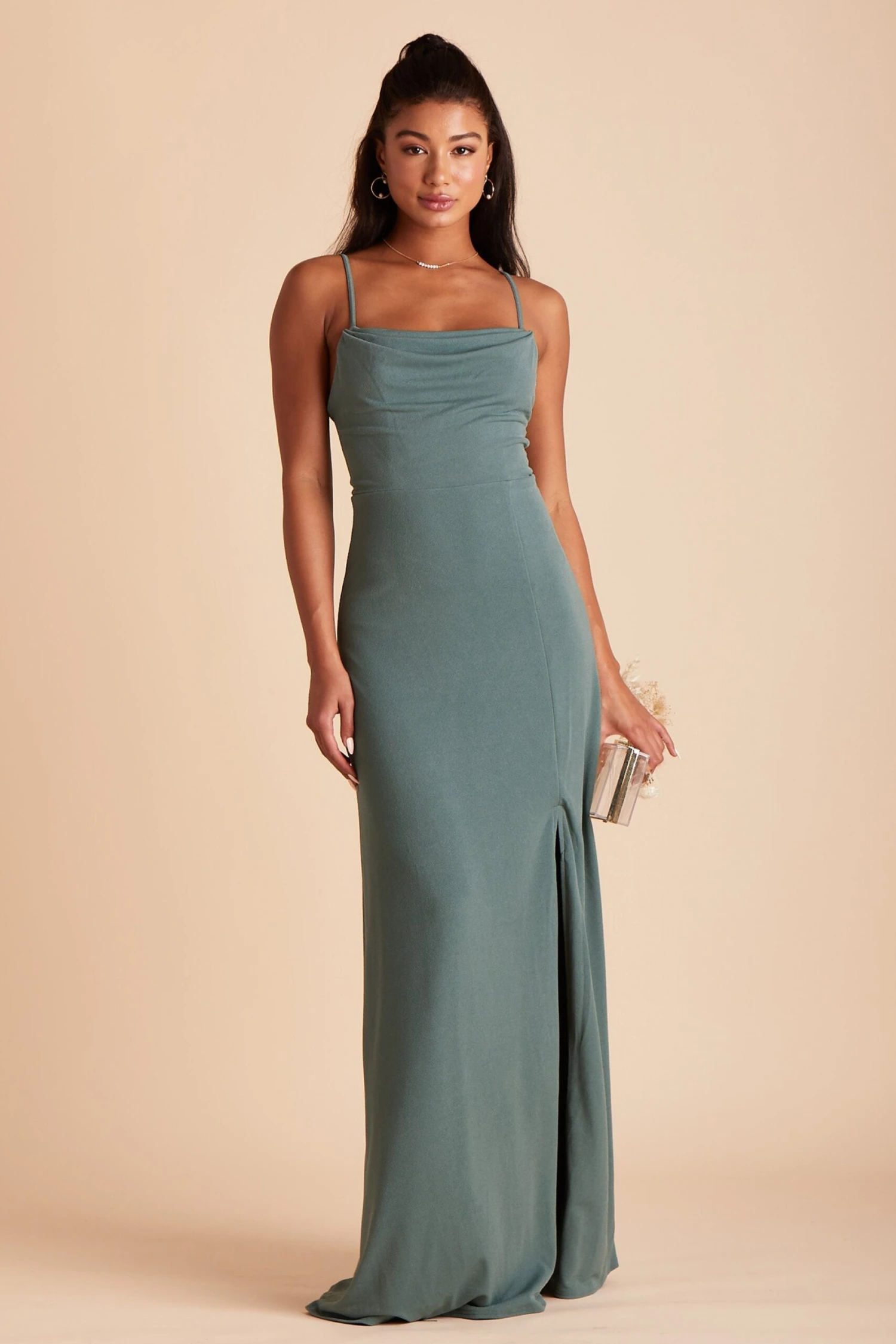Ash Crepe Dress - Sea Glass 5 Ash Crepe Dress - Sea Glass - Image 3