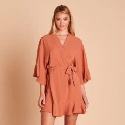 Kenny Ruffle Robe - Terracotta 17 Kenny Ruffle Robe - Terracotta -Elegance Bridal Store 0de72efdc8a1287437a1ad9882264f16