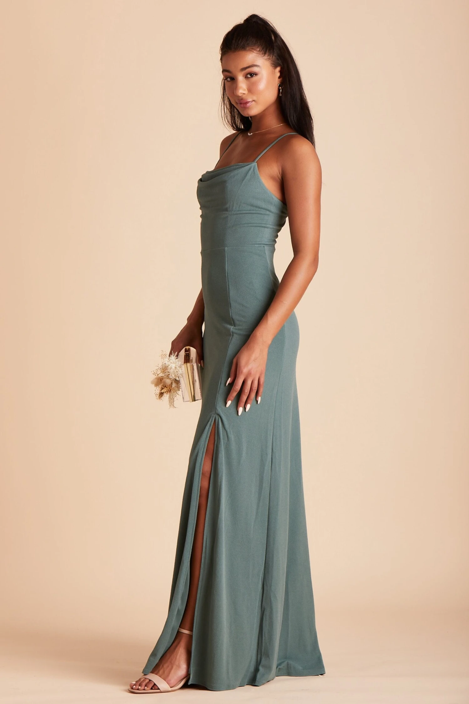 Ash Crepe Dress - Sea Glass 8 Ash Crepe Dress - Sea Glass - Image 6