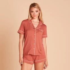 Jonny Pajama Set - Terracotta -Elegance Bridal Store 1ad0ad6b5f32ac966d693d3f8ef2c4ba