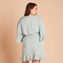 Kenny Ruffle Robe - Sage -Elegance Bridal Store 1ef60dcbd213b74dcbee8f641e6ef053