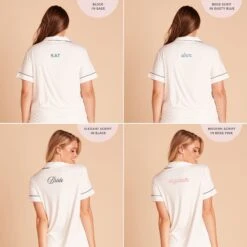 Jonny Pajama Set - White -Elegance Bridal Store 2048x2048 PDP Personalized JonnyPJ COLLAGE curve and straight IVORY