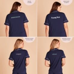 Jonny Pajama Set - Navy 21 Jonny Pajama Set - Navy -Elegance Bridal Store 2048x2048 PDP personalized Jonny Pjs Navy 01