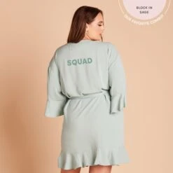 Karen Robe - Sage -Elegance Bridal Store 2048x2048 PDP personalized Kenny Karen Robe Solid Sage 03