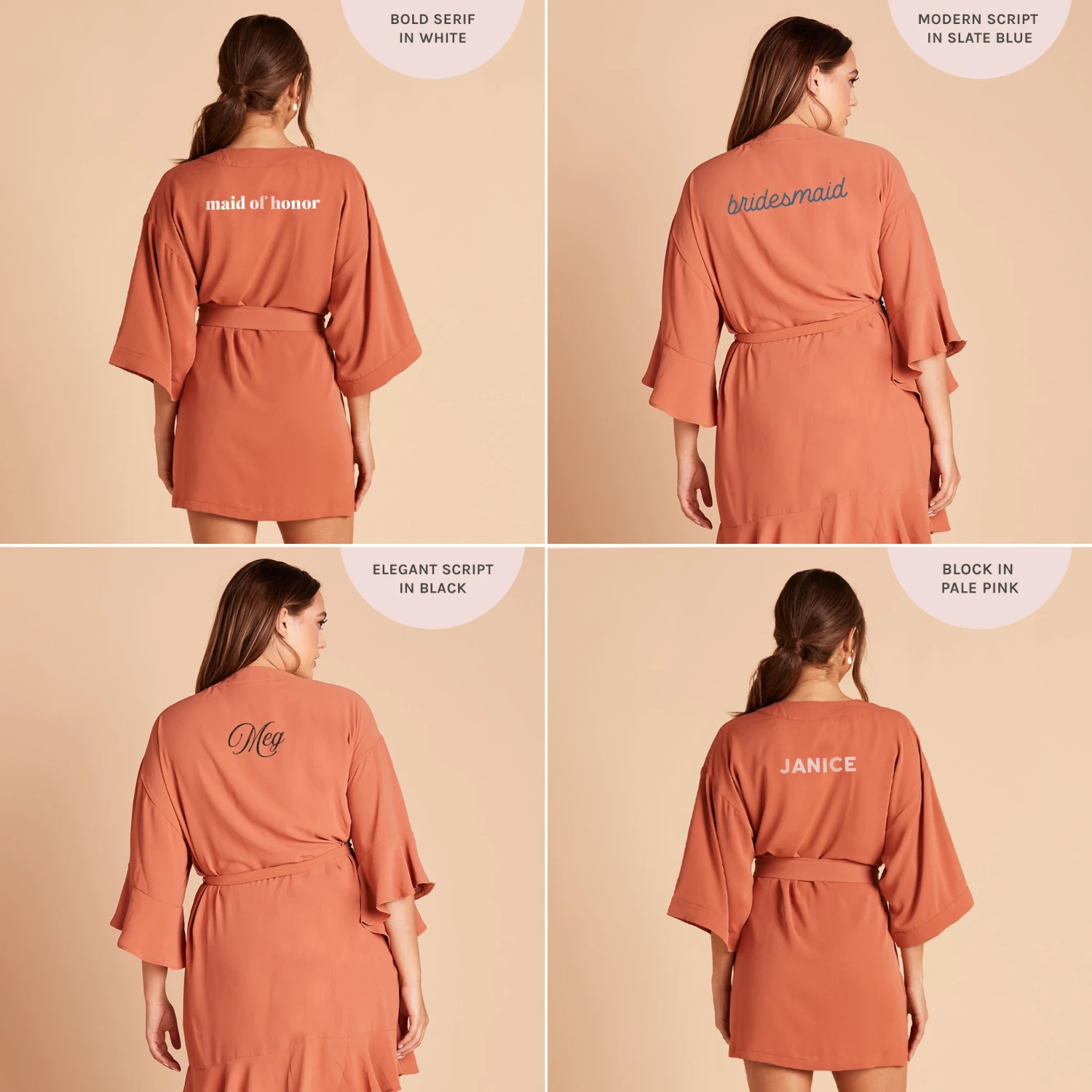 Kenny Ruffle Robe - Terracotta 12 Kenny Ruffle Robe - Terracotta - Image 10