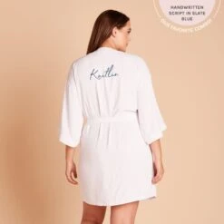 Kenny Ruffle Robe - White -Elegance Bridal Store 2048x2048 PDP personalized Kenny Karen Robe Solid White 03 dd49f402 ca42 44fc 8546 76f6f250989c