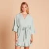 Kenny Ruffle Robe - Sage -Elegance Bridal Store 2365d6142d6f2b74dbd114a7dfd3b7e0