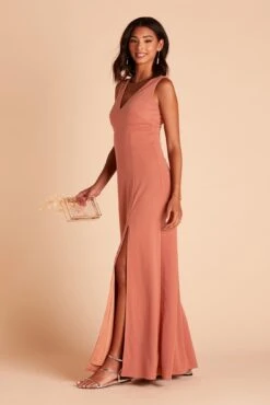 Shamin Crepe Dress - Terracotta -Elegance Bridal Store 27edbb8a35ec8b342bb6cb42d45641f5