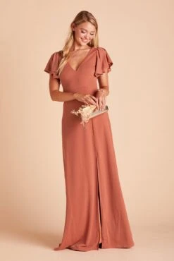 Hannah Crepe Dress - Terracotta -Elegance Bridal Store 2cdc64f2bb466bf78b3f5672441ac24d