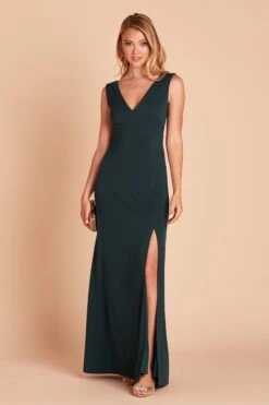 Shamin Crepe Dress - Emerald -Elegance Bridal Store 2e48235c5d2024f9f84588e5a30ff4eb