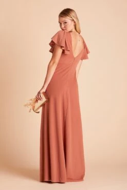 Hannah Crepe Dress - Terracotta -Elegance Bridal Store 2e84cb0825a74afbcacffa05c233b16a