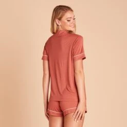 Jonny Pajama Set - Terracotta -Elegance Bridal Store 2e88a9da95cbbbc2fc6029585906bb7f