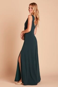 Shamin Crepe Dress - Emerald -Elegance Bridal Store 39a2ab393053b9101b924e85986ea4fa