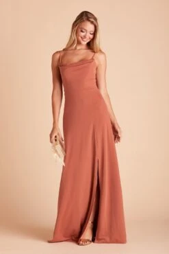 Ash Crepe Dress - Terracotta -Elegance Bridal Store 3c46613dad38e2bfaa45a767d40f586b