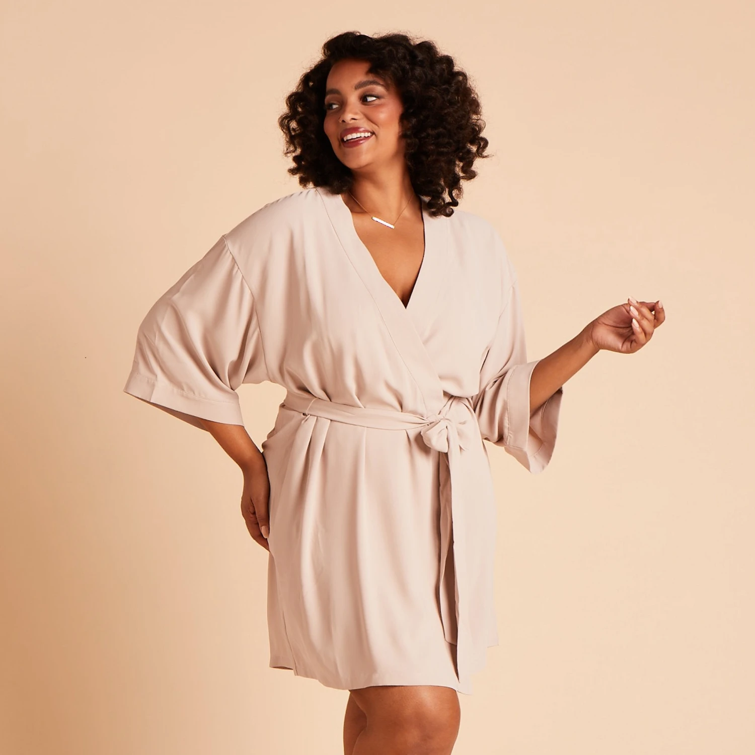 Karen Robe - Taupe 6 Karen Robe - Taupe - Image 4