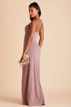 Ash Crepe Dress - Dark Mauve -Elegance Bridal Store 457ee3885ff2f756643207e96b316630