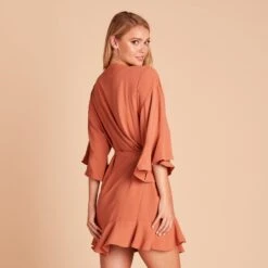 Kenny Ruffle Robe - Terracotta 19 Kenny Ruffle Robe - Terracotta -Elegance Bridal Store 53240f32d0465c0b6c9c8545c6abfbe3