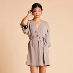 Karen Robe - Gray -Elegance Bridal Store 5e0239baa09c091de544a0e5abb77e08