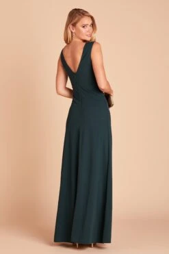 Shamin Crepe Dress - Emerald -Elegance Bridal Store 631de6c39495ccf4019ca13b69a32b7a