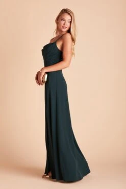 Ash Crepe Dress - Emerald -Elegance Bridal Store 695e5315bc6856310a8765556f5c2599