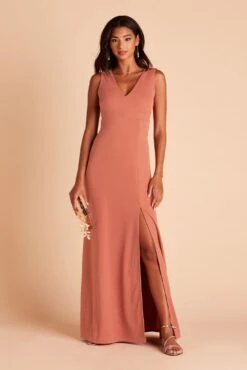 Shamin Crepe Dress - Terracotta -Elegance Bridal Store 77c83ffaa26407968e3fcabaef0bbd23