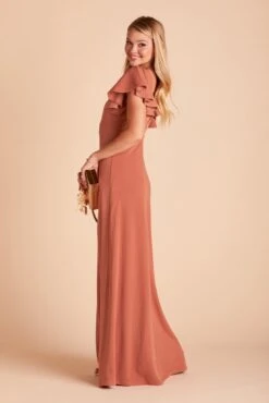 Hannah Crepe Dress - Terracotta -Elegance Bridal Store 794457617d2fbc150060cb3bd88eb9e9