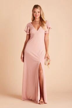 Hannah Crepe Dress - Dusty Rose -Elegance Bridal Store 85a2640bd74773b5b47c300078cb1972