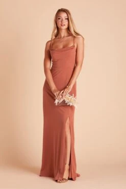 Ash Crepe Dress - Terracotta -Elegance Bridal Store 8a251ff62df79c3bf85cc9b957521cba