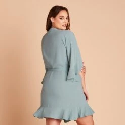Kenny Ruffle Robe - Sea Glass -Elegance Bridal Store 8ed25c533f877971767819792eaf5050