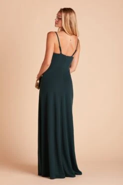 Ash Crepe Dress - Emerald -Elegance Bridal Store 9664b557306e085e79fb2e3f352f5def