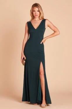 Shamin Crepe Dress - Emerald -Elegance Bridal Store 9df500112e7e0b8efa67c46260bb4caa