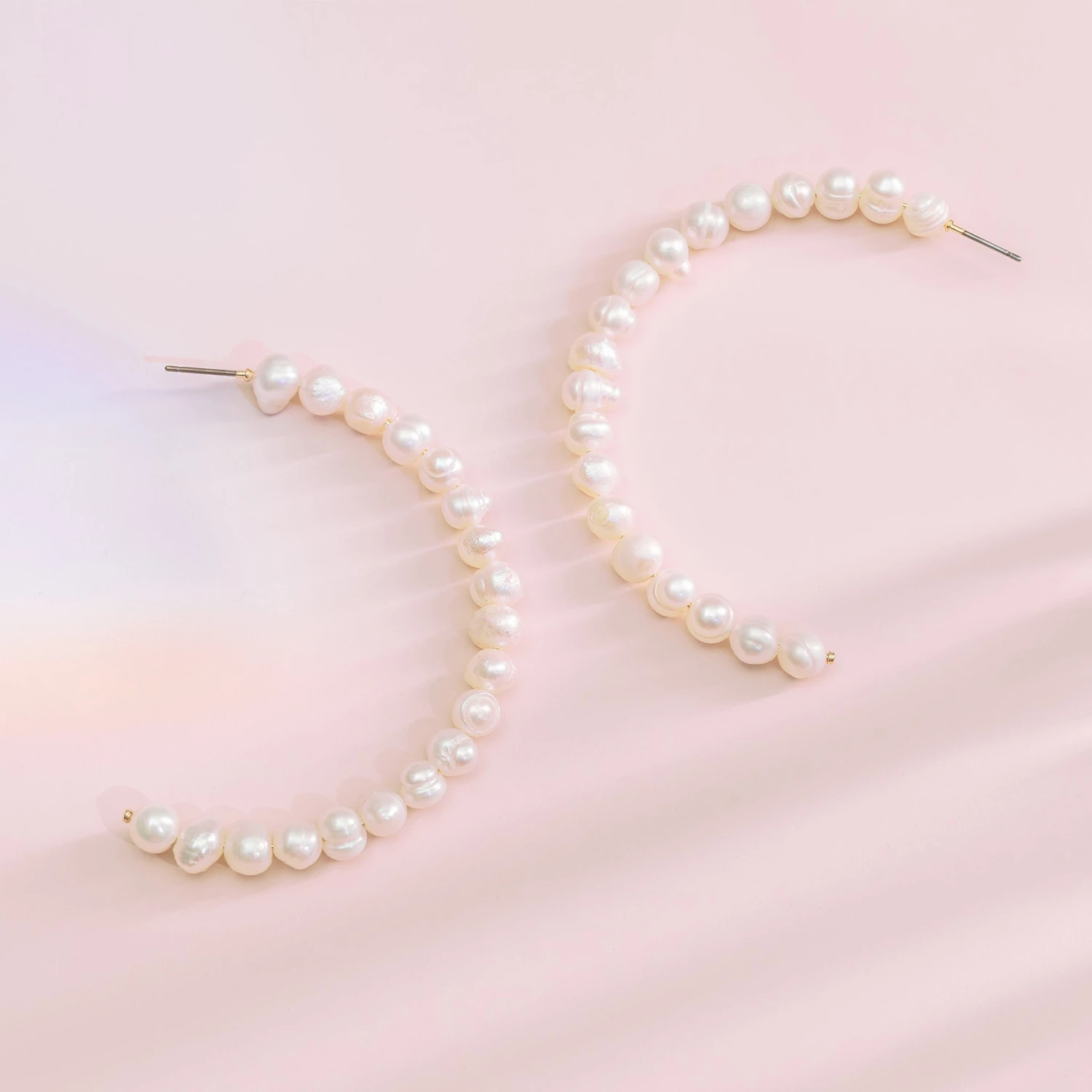 Odessa Freshwater Pearl Hoops 4 Odessa Freshwater Pearl Hoops - Image 2