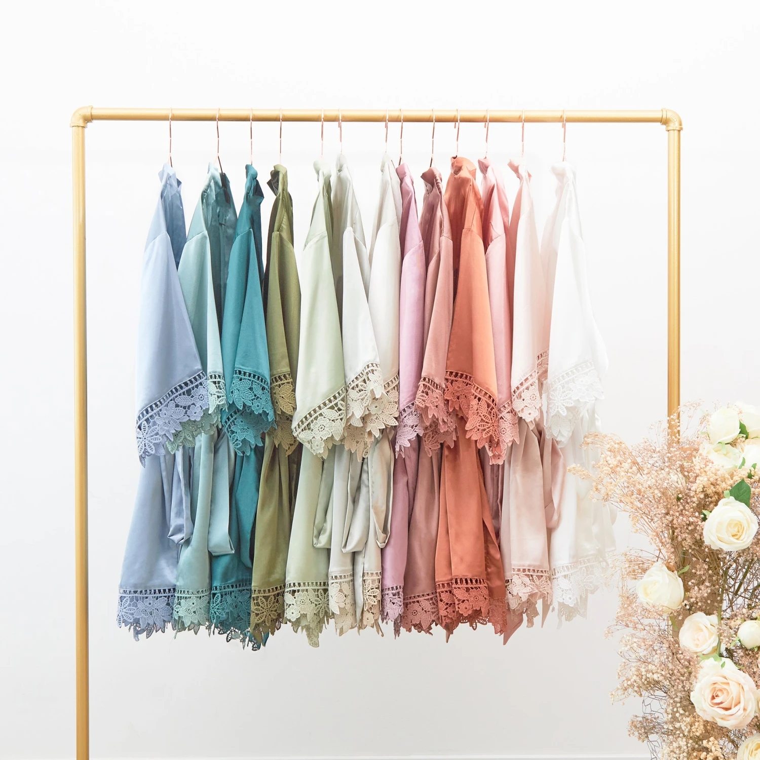 Claudine Lace Robe - Sea Glass 10 Claudine Lace Robe - Sea Glass - Image 8