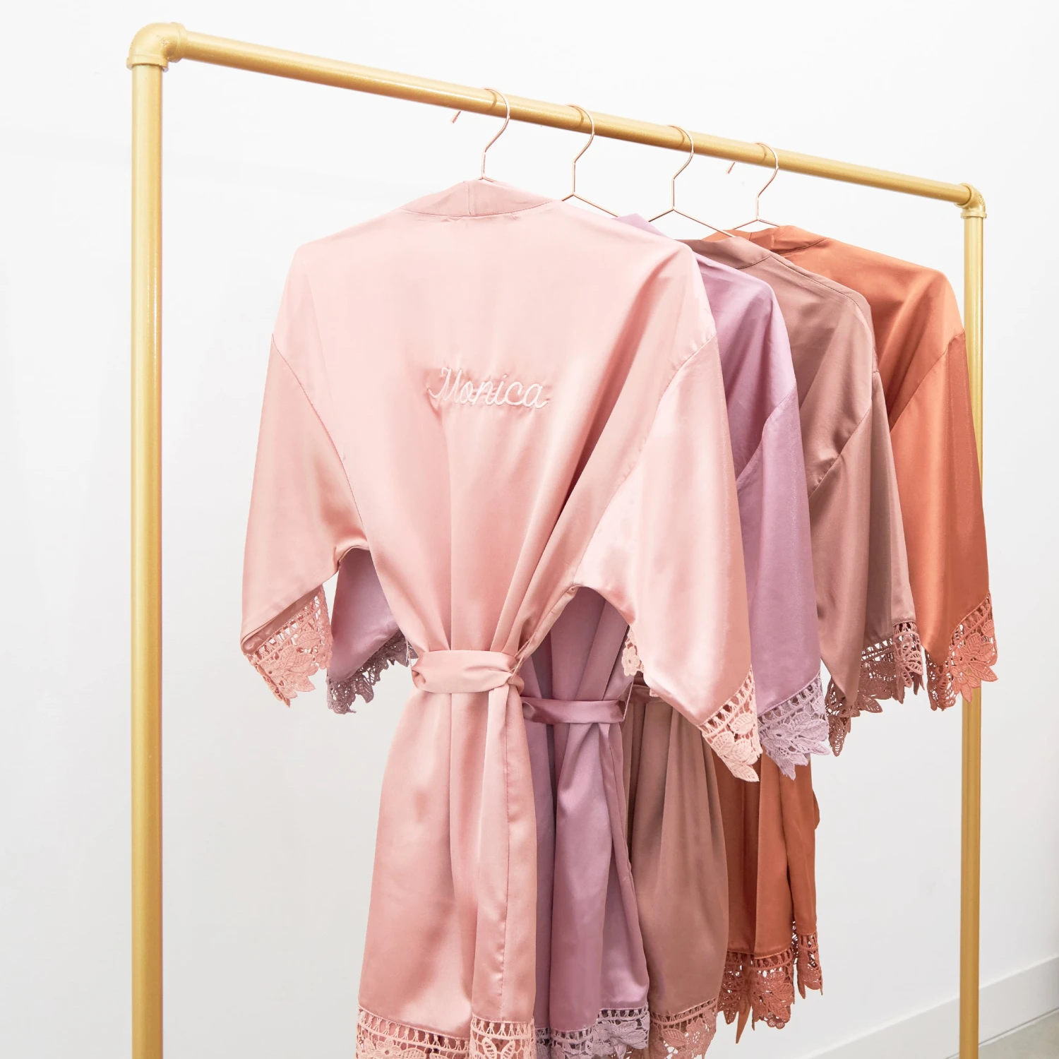 Claudine Lace Robe - Dusty Rose 10 Claudine Lace Robe - Dusty Rose - Image 8