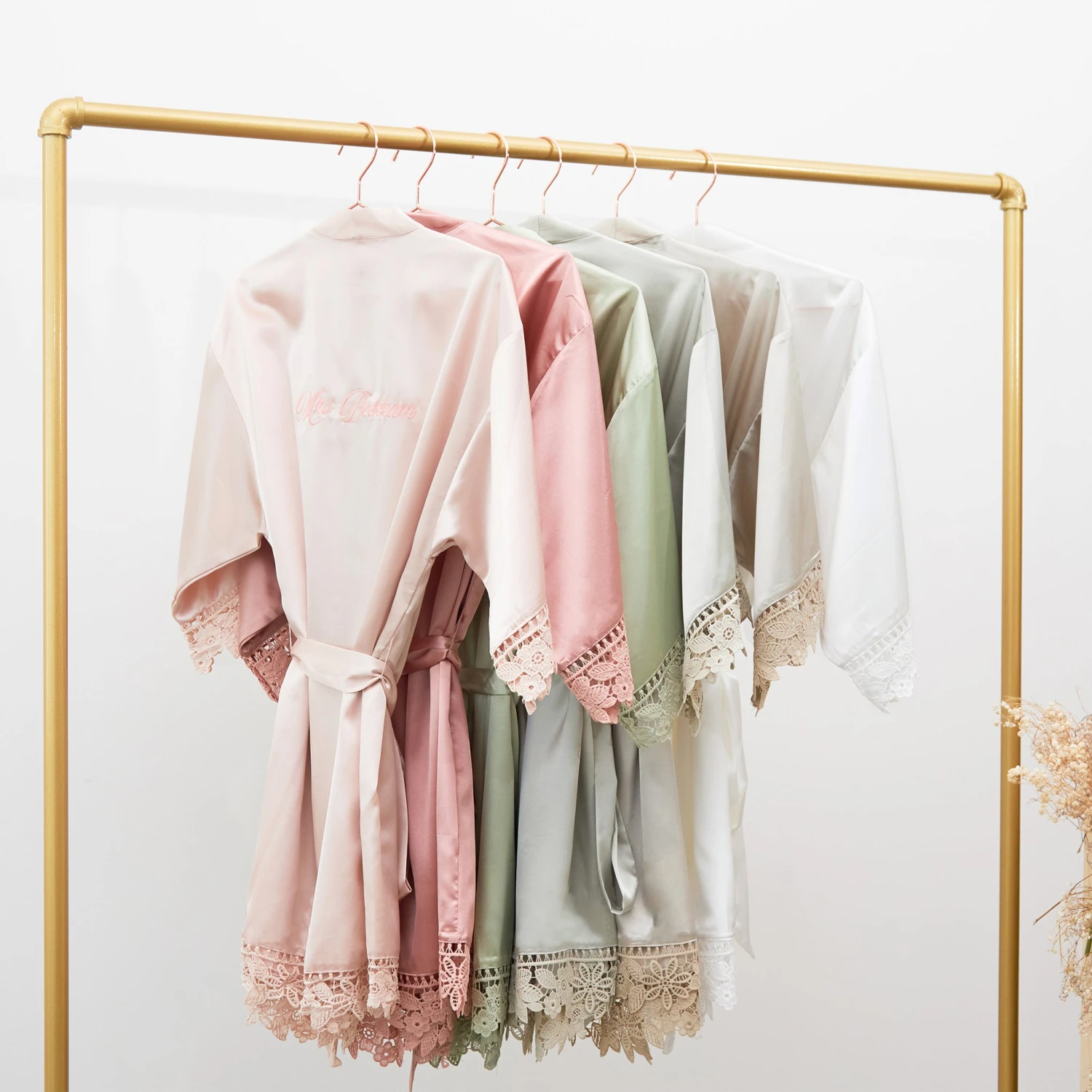 Claudine Lace Robe - Dusty Rose 12 Claudine Lace Robe - Dusty Rose - Image 10