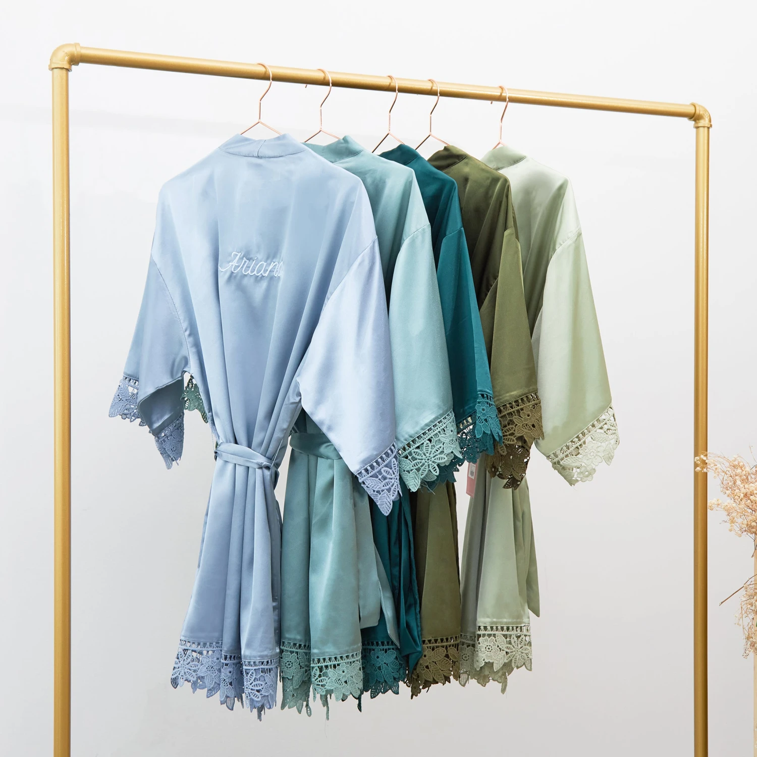 Claudine Lace Robe - Emerald 10 Claudine Lace Robe - Emerald - Image 8