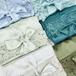 Claudine Lace Robe - Sage -Elegance Bridal Store BIRDYGREY SILKROBES1498.CROPPED.RT