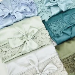 Claudine Lace Robe - Dusty Blue -Elegance Bridal Store BIRDYGREY SILKROBES1499.CROPPED.RT