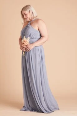 Kiko Chiffon Dress - Dusty Blue 14 Kiko Chiffon Dress - Dusty Blue -Elegance Bridal Store BIRDYGREYPLUSSIZEBRIDESMAIDDRESS KIKODUSTYBLUE 2