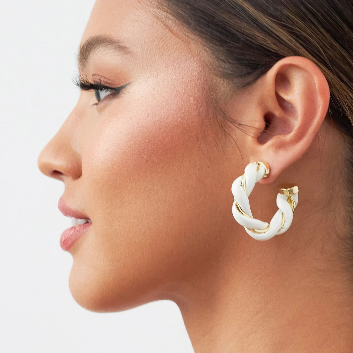 Braided Hoop Earrings 4 Braided Hoop Earrings - Image 2