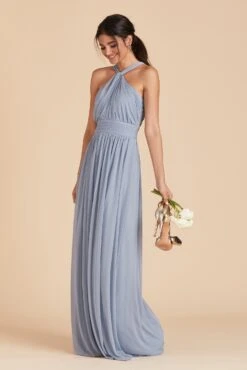 Kiko Chiffon Dress - Dusty Blue 12 Kiko Chiffon Dress - Dusty Blue -Elegance Bridal Store BIRDYGREY KIKOBRIDESMAIDDRESS DUSTYBLUE 2