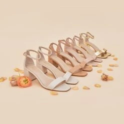 Natalie Chunky Heel - Nude Latte -Elegance Bridal Store BIRDYGREY SHOEHERO0134.RT .CROPPED