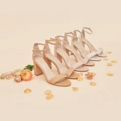 Mary High Chunky Heel - Almond -Elegance Bridal Store BIRDYGREY SHOEHERO0142.RT .CROPPED