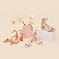 Mary High Chunky Heel - Almond -Elegance Bridal Store BIRDYGREY SHOEHERO0160.RT .CROPPED