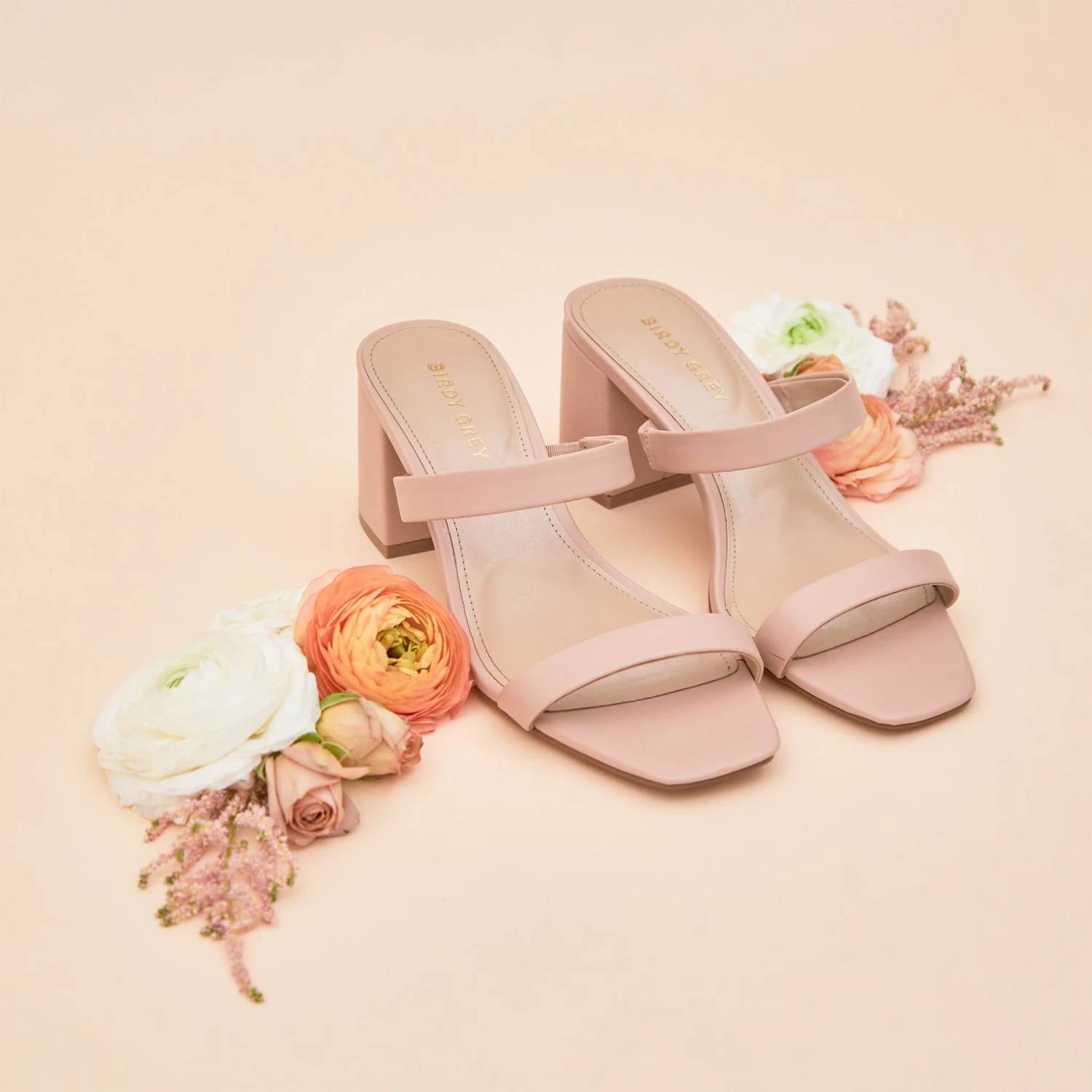 Alby Low Chunky Heel - Nude Blush 8 Alby Low Chunky Heel - Nude Blush - Image 6