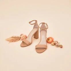 Mary High Chunky Heel - Nude Latte -Elegance Bridal Store BIRDYGREY SHOEHERO0457.RT .CROPPED