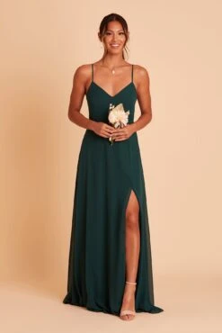Adelle Chiffon Dress - Emerald -Elegance Bridal Store BIRDY GREY ADELE BRIDESMAID DRESS EMERALD 01