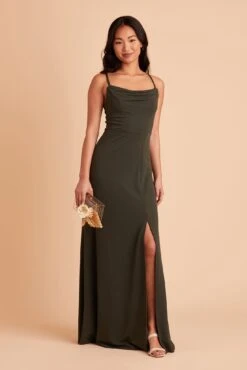 Ash Crepe Dress - Olive 22 Ash Crepe Dress - Olive -Elegance Bridal Store BIRDY GREY ASH BRIDESMAID DRESS OLIVE 04
